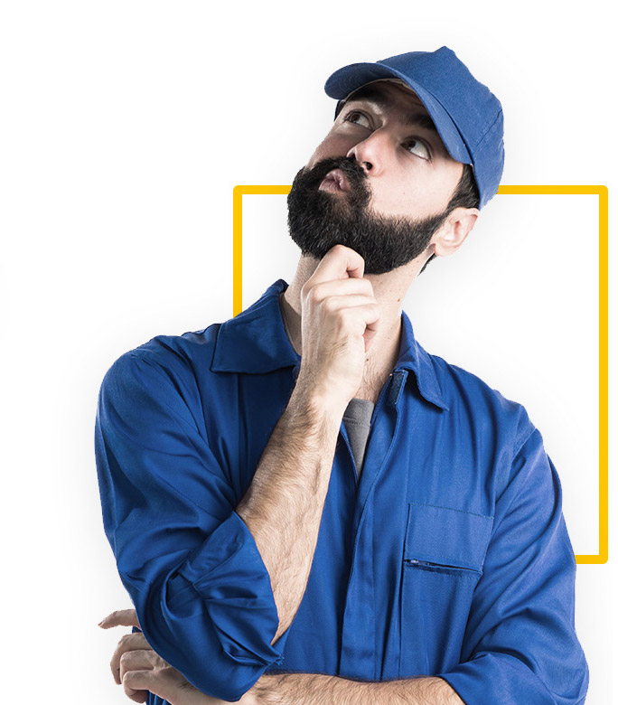 Man thinking plumbing